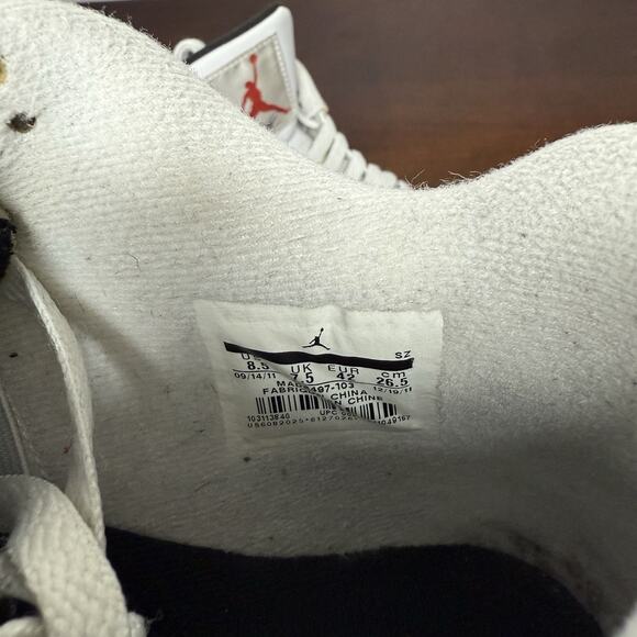 Air Jordan 4 Retro White Cement 2011 Shoes Men’s Size 8.5 308497-103 - Picture 6 of 6